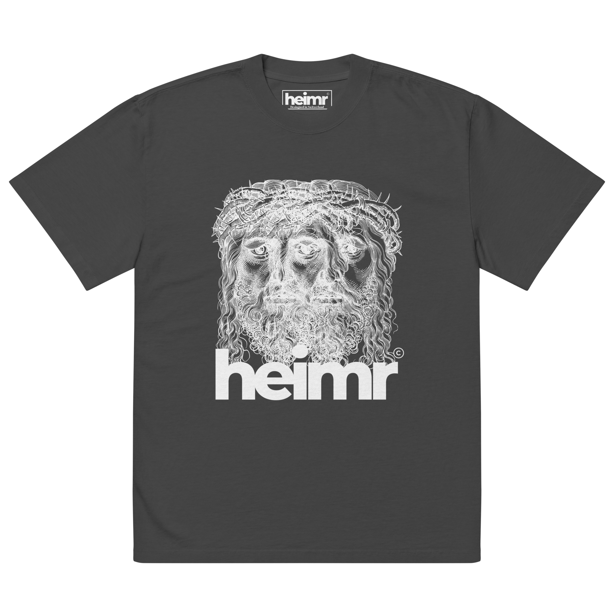 TRINITY DARK Oversized faded t-shirt