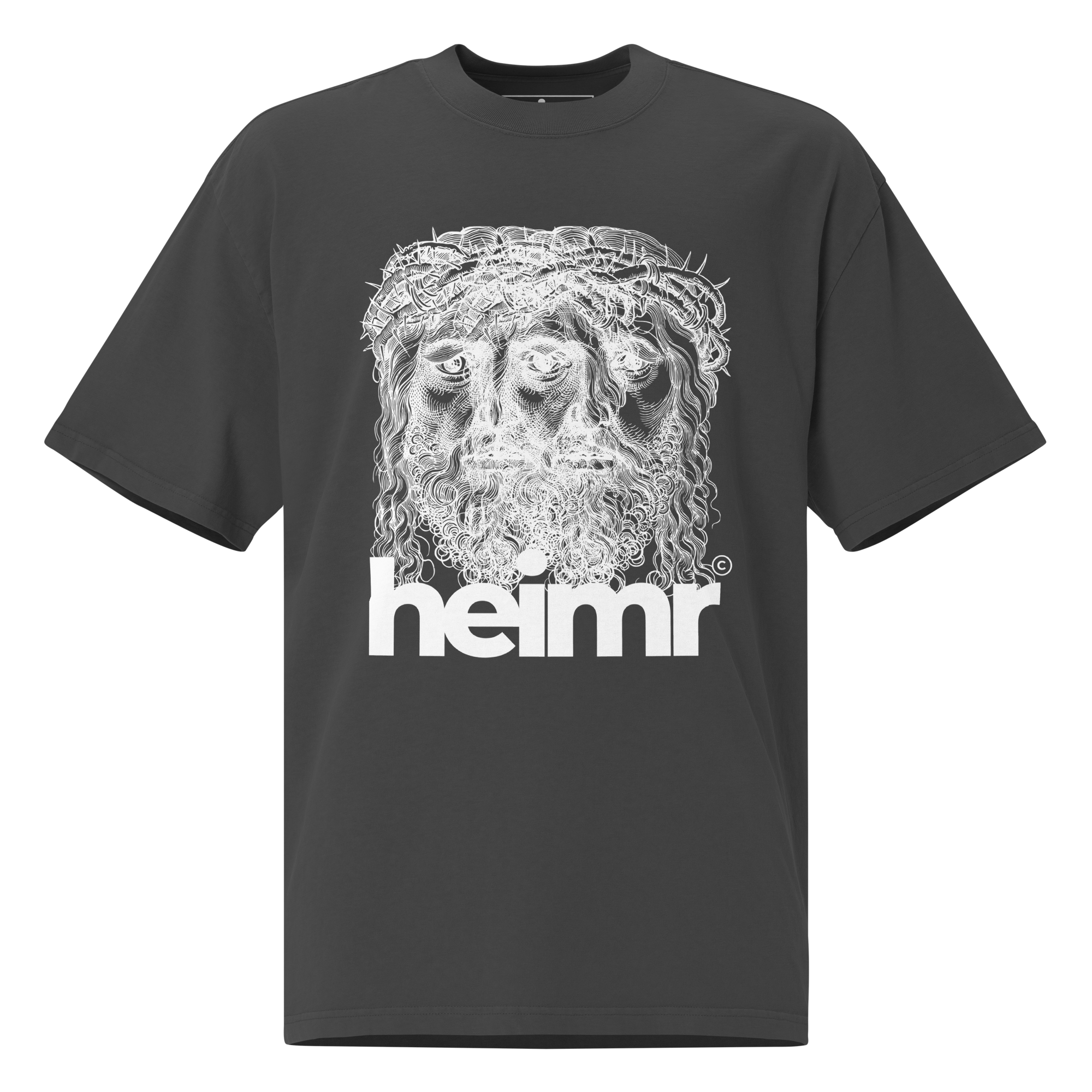 TRINITY DARK Oversized faded t-shirt