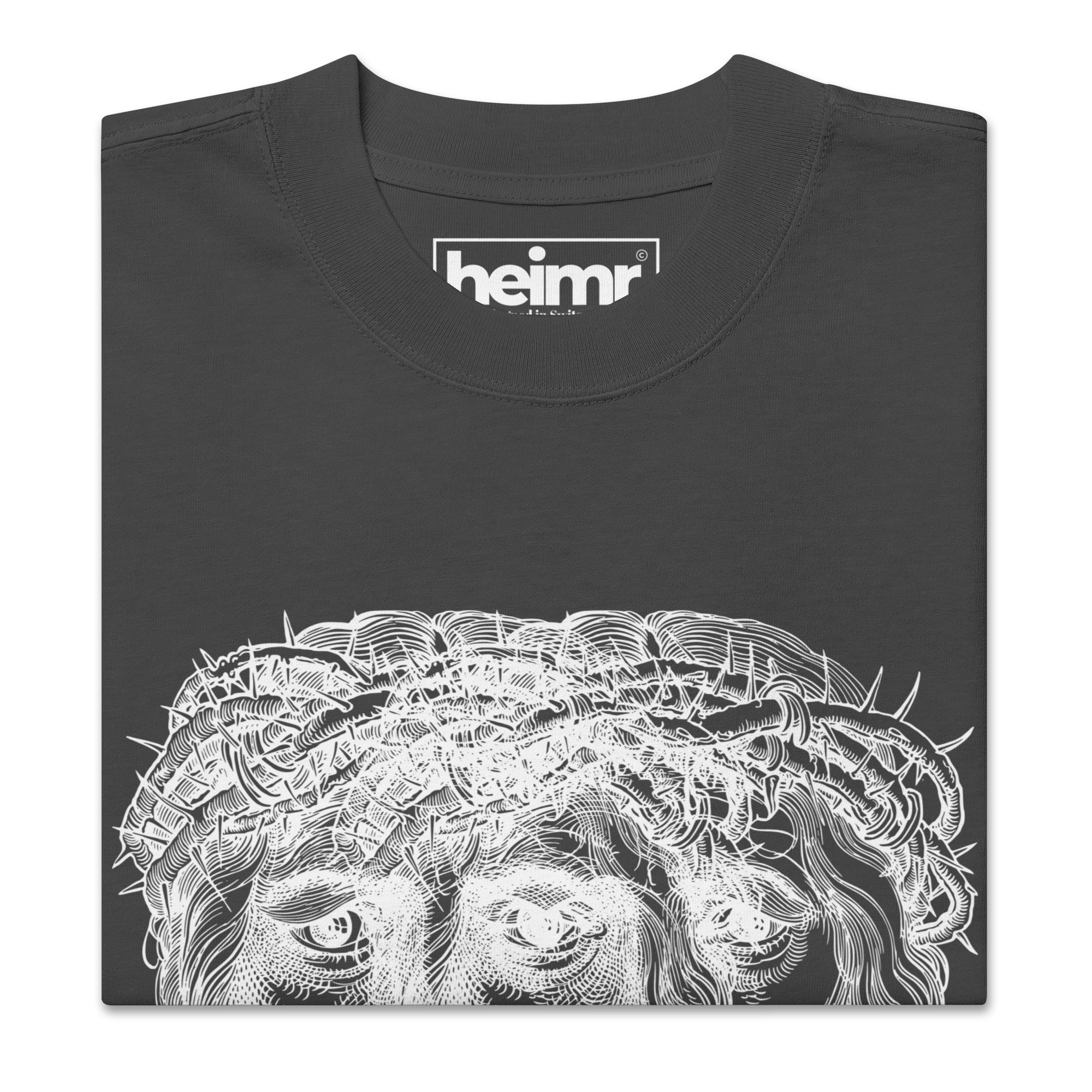 TRINITY DARK Oversized faded t-shirt