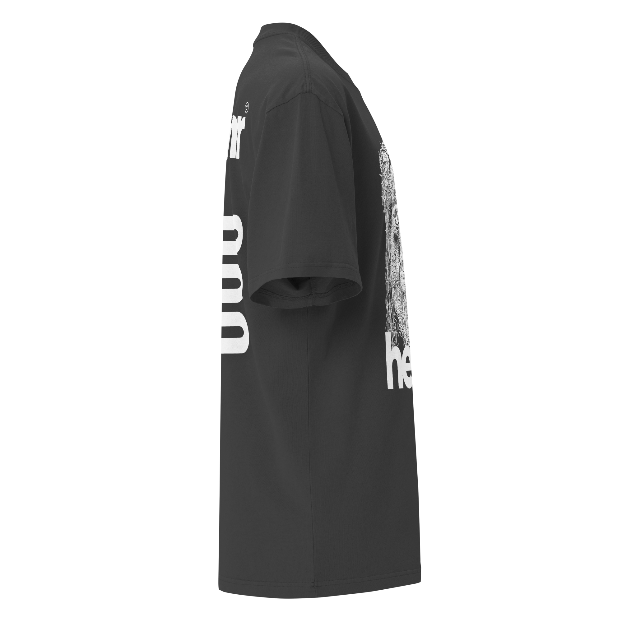 TRINITY DARK Oversized faded t-shirt